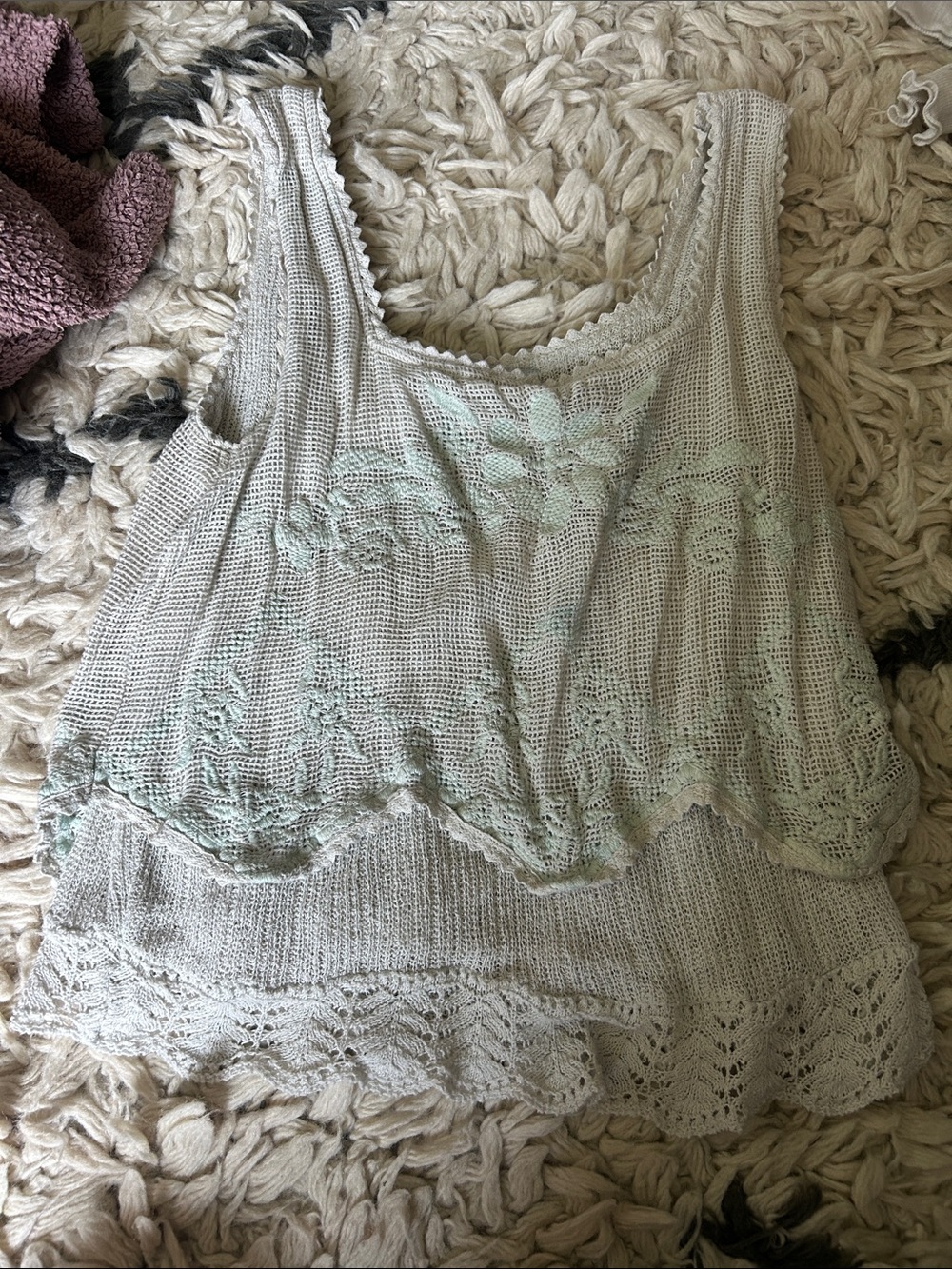 Zara Crochet Lace Tank Top